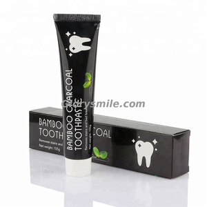Оптовая продажа 105G активированный уголь фторид бесплатные зубы отбеливающие бамбуковую зубную пасту
